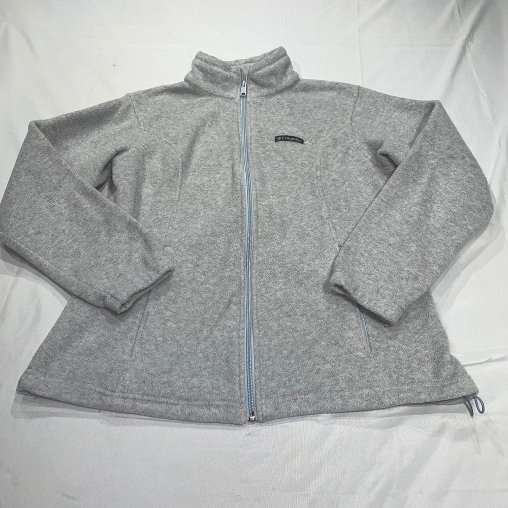 Columbia Womens Benton Springs‎ Full Zip Fleece Jacket Gray XL1322 Size Large